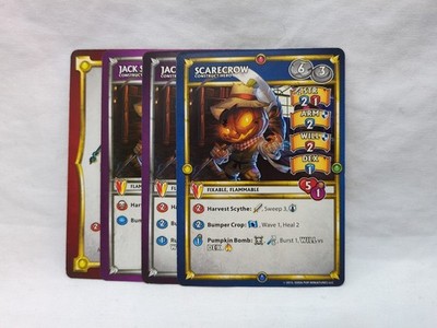 (4) Super Dungeon Explore Jack Scarecrow Expansion Cards