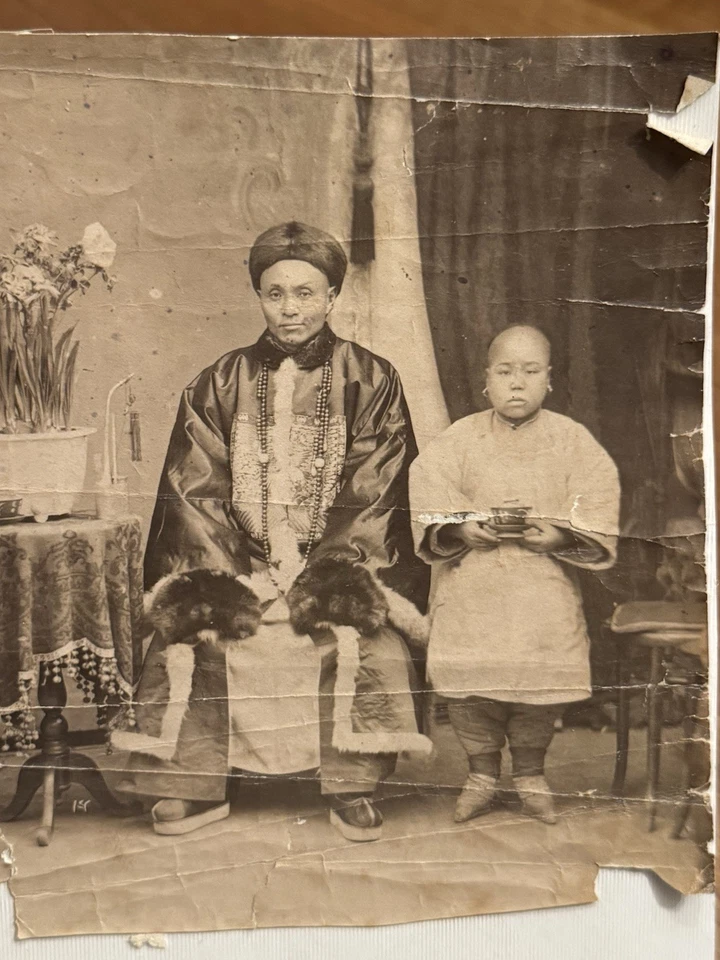 Photographie  ancienne Famille Chinoise Chine 19 Eme Siècle - Photo 3/4