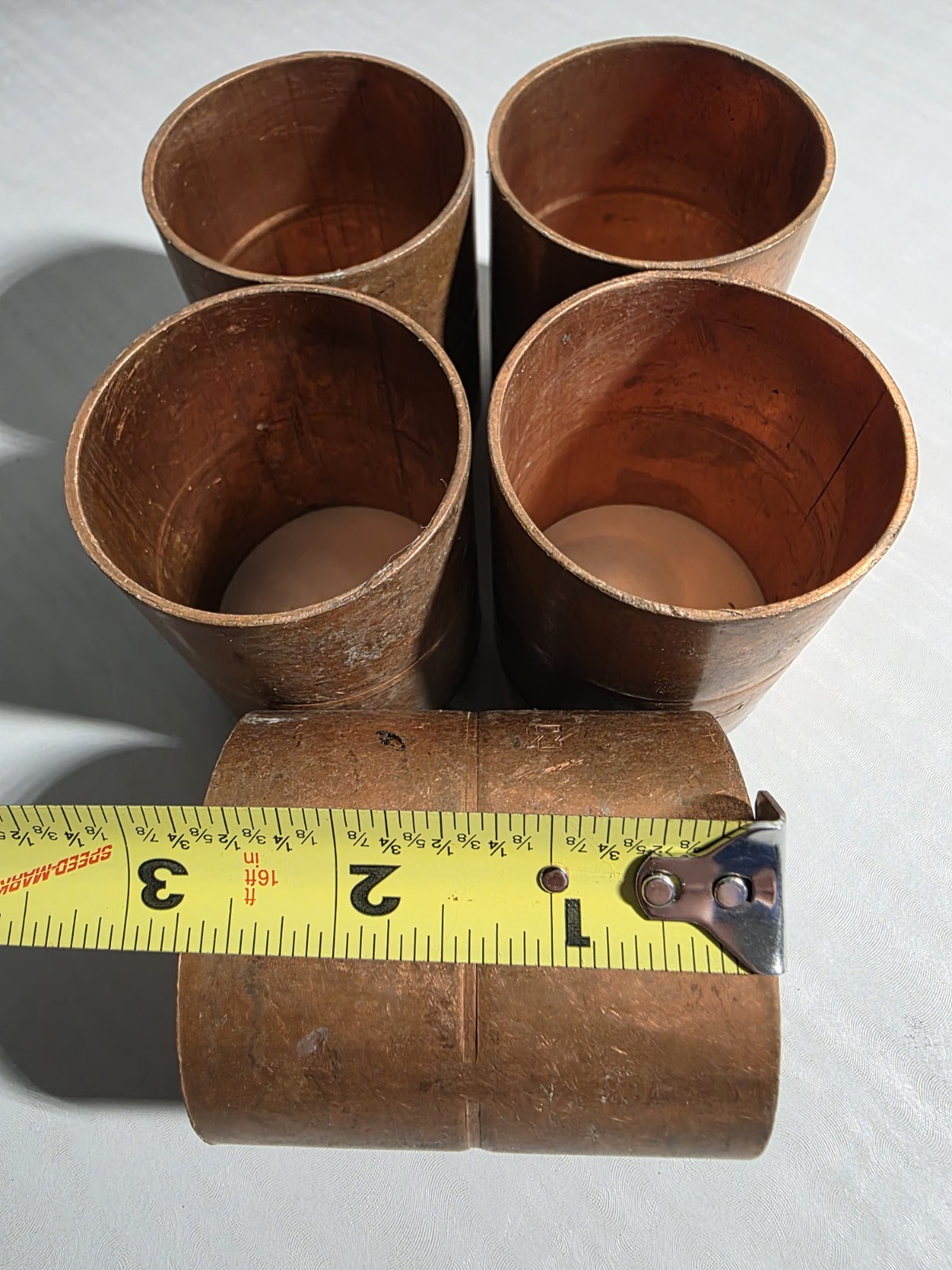 2" Copper Coupler Fitting Lot Of 5