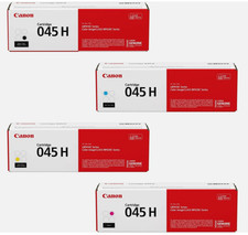 Canon 045H High Yield Toner Set BK/C/M/Y Genuine MF632Cdw MF634Cdw LBP612Cdw