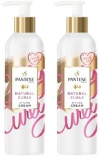 Pantene Curl Cream, Leave In Conditioner with Coconut Oil, 235ml, Heat Protecti