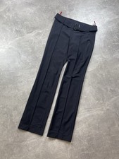 Prada Linea Rossa Tech Y2K Archive Navy Flared Pants Sz 44 IT Nylon Belted Italy
