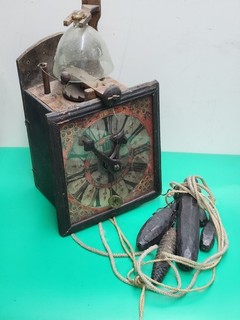Antik Wanduhr Schwarzwald um 1850 Maß 25x20cm