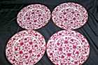 4 Maroon Lorraine Franciscan China Salad Plates — photo 2