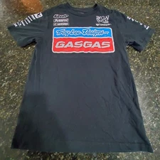Troy Lee Designs Shirt Medium TLD GASGAS Pit Team Black Short Sleeve Moto Sports