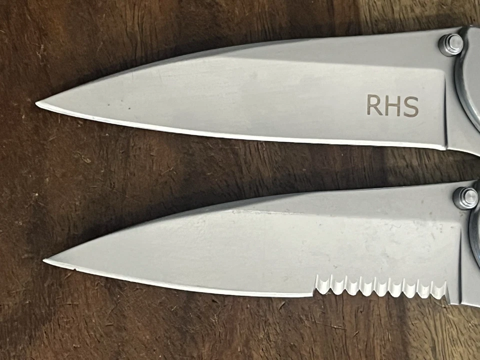 Kershaw Leek 1660, 1660ST Assisted Flipper Pocket Knives Plain & Combo Lot Of 2 - Image 4 of 4