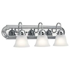 Kichler 24" 3-Light Vanity Bath Light in Chrome 24" W x 8" H 5337CHS