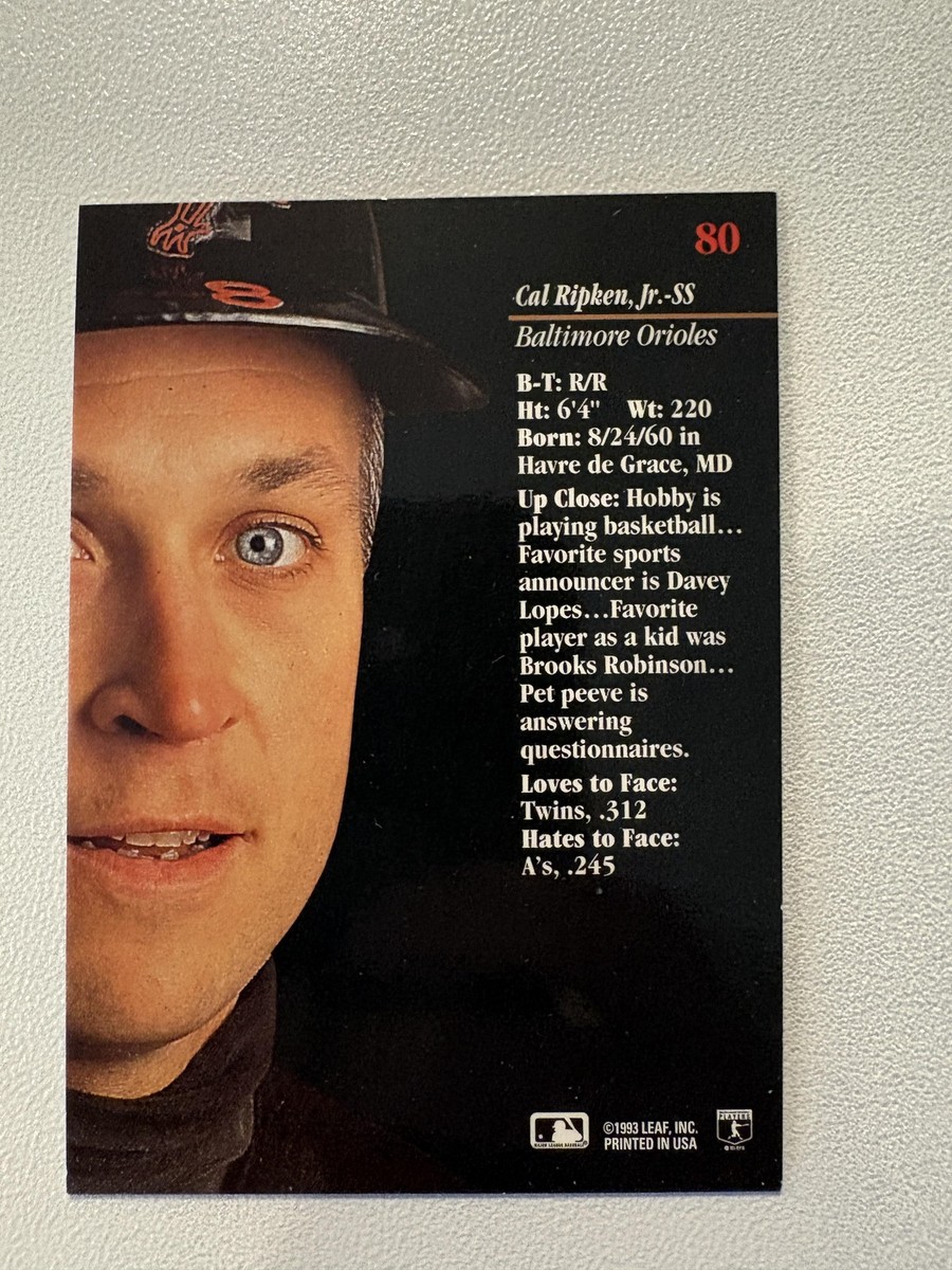 Cal Ripken, Jr. 1993 Studio #80 JS1 | eBay
