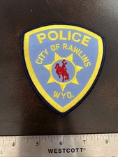 Vintage Obsolete (?) Rawlings Wyoming Police Department Patch