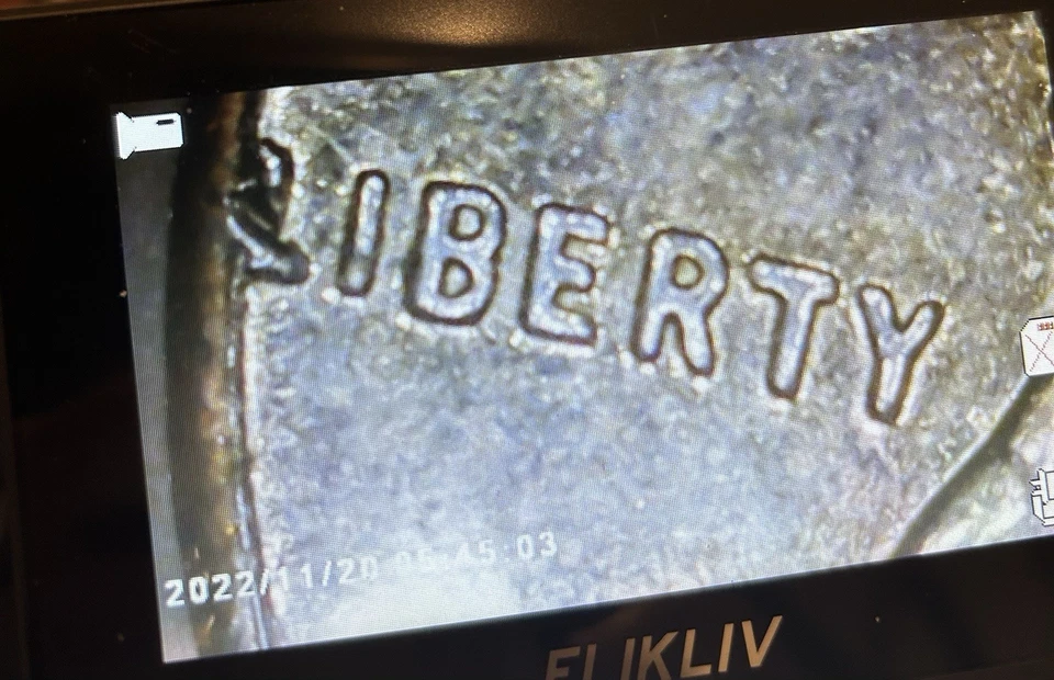 RARO 1957 ERROR D centavo de trigo Lincoln, color plata, error L y grieta de troquel! Foto 3 de 4