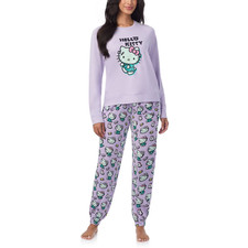 Halloween Hello Kitty Women's 2-Piece Pullover Jogger Pajama Set Size L,XL NEw
