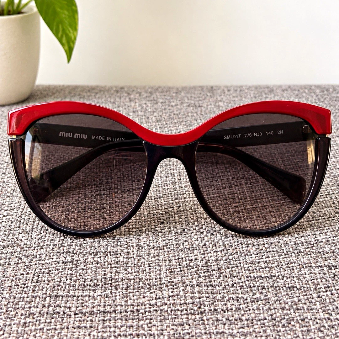 Miu Miu Designer Sunglasses Red for Women for sale | eBay