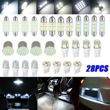 28 Piezas Luz LED Interior Coche Para Domo Mapa Placa Lámpara Bombillas Accesorios