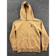 Jordan Hoodie Kids Large Tan Jumpman Logo Pullover Fleece C551-X0L 323
