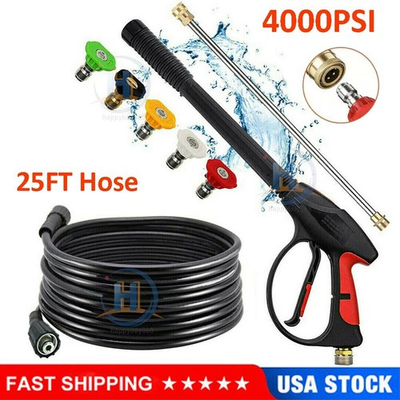 #ad 4000PSI High Pressure Power Washer Gun Spray Wand Lance Nozzle and Hose Kit M22 $29.99