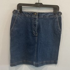 NEW Vintage Ralph Lauren Womens Denim Mini Skirt Jean Western Cowboy Preppy M 8