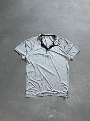 Oakley O Hydrolix Polo Shirt Men's M Medium Gray Black Regular Fit Moisture