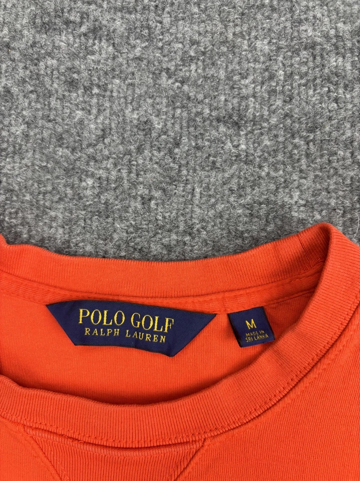 Polo Golf Ralph Lauren Sudadera Para Hombres Mediana Naranja Cuello Redondo Pullover Logo Foto 2 de 4
