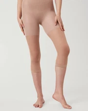 Spanx Cafe Au Lait Footless Power Capri Pantyhose Shaper Women's Size C L11144