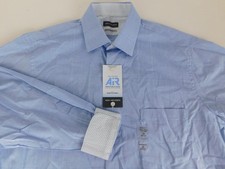 Van Heusen Air Mens Designer Light Blue Stretch Dress Shirt Slim 16 32/33 NEW