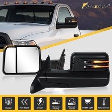Tow Mirrors Flip Up Power Heated Signals For 2009-2018 Dodge Ram 1500 2500 3500 Tow Mirrors Flip Up Power Heated Signals For 2009-2018 Dodge Ram 1500 2500 3500