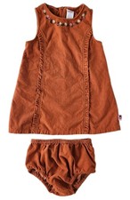 Vtg 2004 Gymboree Corduroy Embroidered Jumper Dress w/Bloomers 100 Cotton 2T
