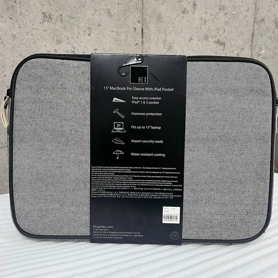 hex 15” laptop sleeve with ipad pocket - Image 2 of 4