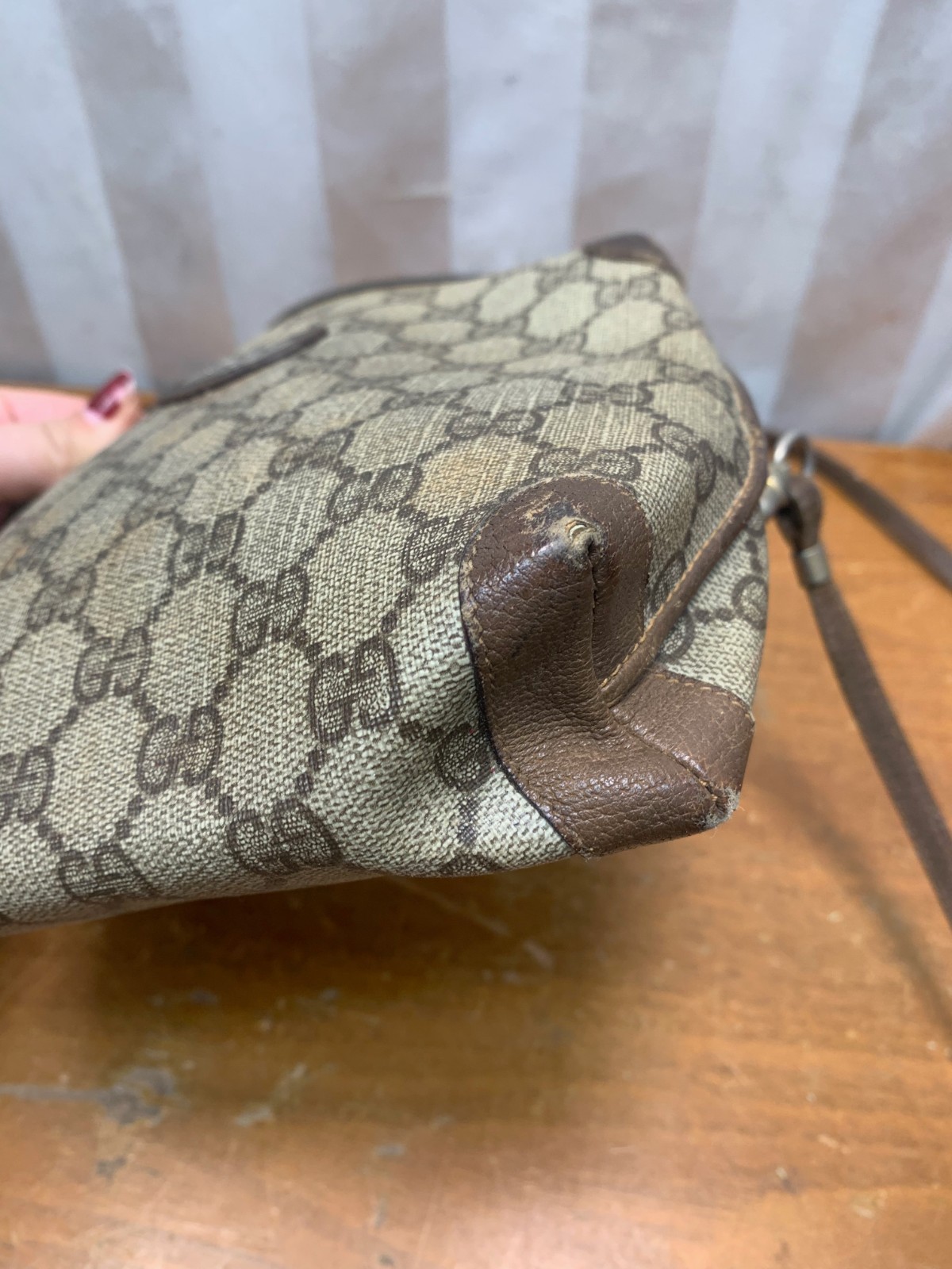 3 Small Designer Brown Geometric Pattern Purses S… - image 16