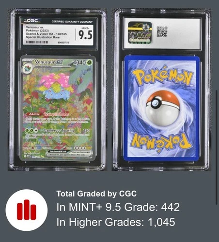 Venusaur ex 198/165 Scarlet & Violet 151 SIR 2023 CGC 9.5 MINT+