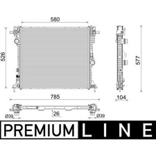Mahle CR 2587 000P Kühler Motorkühlung für ALFA ROMEO STELVIO GIULIA 952 949