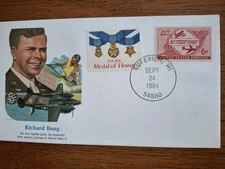 WWII Pilot MOH Medal of Honor Recipient MAJOR RICHARD BONG Military Hero Cover