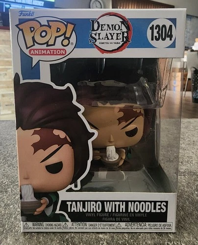 Funko Pop! Animation: Demon Slayer Tanjiro with Noodles #1304 W/ Protector.