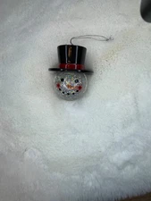 glass glitter, water globe light changing snowman head ornament