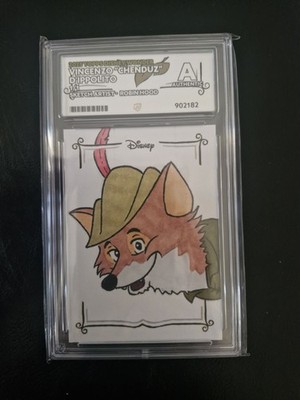 Topps Disney Wonder 2025 Robin Hood 1/1 Sketch By Vincenzo ''Chenduz'' D'Ippolito