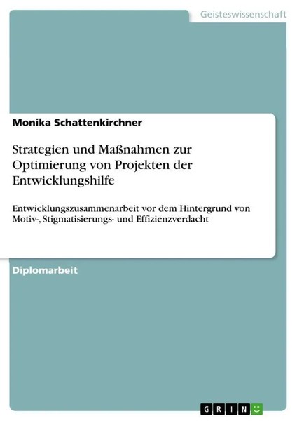 Strategien Und MaßNahmen Zur Optimierung Von Projekten Der Entwicklungshilfe-image