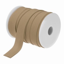 1 Inch Double Fold Bias Tape Continuous Bulk Bias Tape Khaki 25 Yards