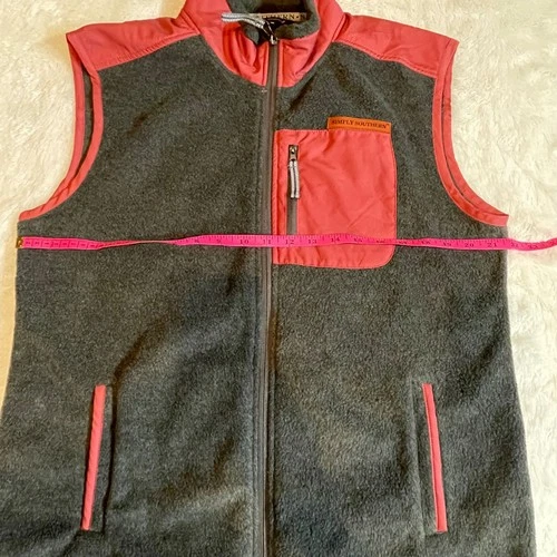 Simply Southern Mens Medium Fleece Vest Gray  Full Zip Colorblock Mock Gorpcore image 5