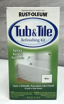 #ad #ad Rust Oleum 7860519 Tub And Tile Refinishing 2 Part Kit White 32 Oz New Sealed $35.99