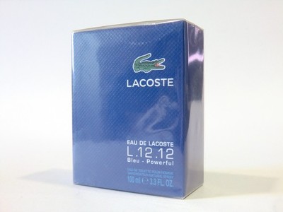 Lacoste Eau de Lacoste L.12.12 BLEU Powerful EDT Spray 100ml - 3.3 Oz BNIB OVP