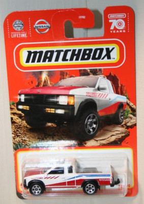 2023 Matchbox 1995 Nissan Hardbody (D21) & MBX Cycle Trailer Red White Blue