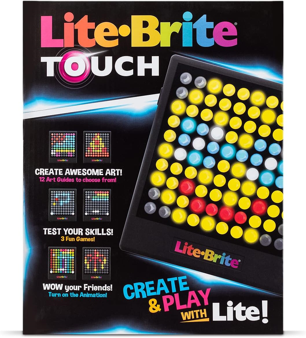 Lite-Brite Touch - Create, Play and Animate - Light Up Portable Stem ...