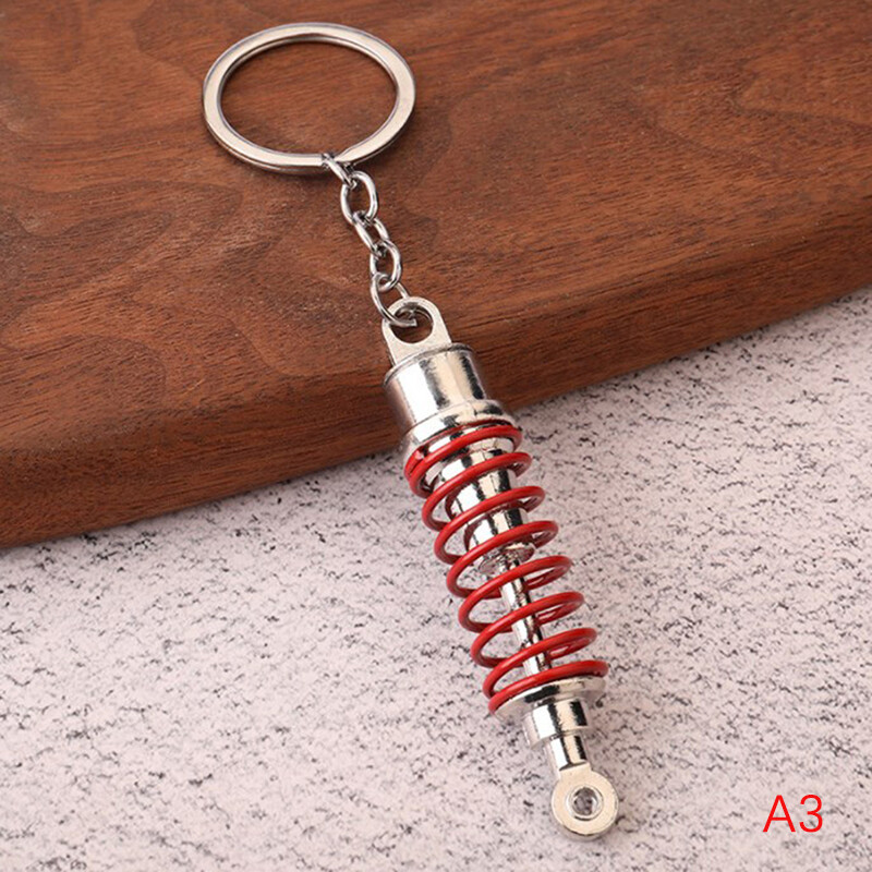 Creative Shock Absorber Keychain Alloy Car Interior Suspension Keyring