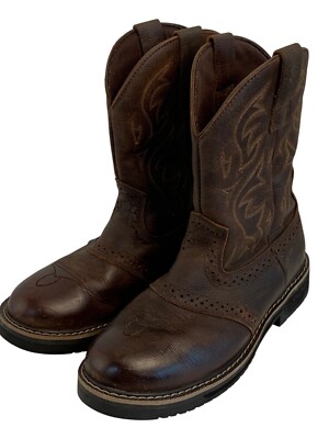 Herman Survivors 9.5 Leather Rodeo Western Work Boots  display picture 1