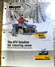 2011 Meyer Sales Factory Spec Brochure ATV Solutions For Cleaning Snow FREE SHIP
