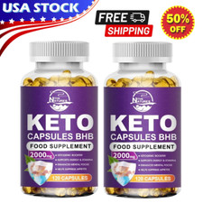 240Pcs KETO BHB 20000mg PURE Ketone FAT BURNER Weight Loss Diet Pills Ketosis