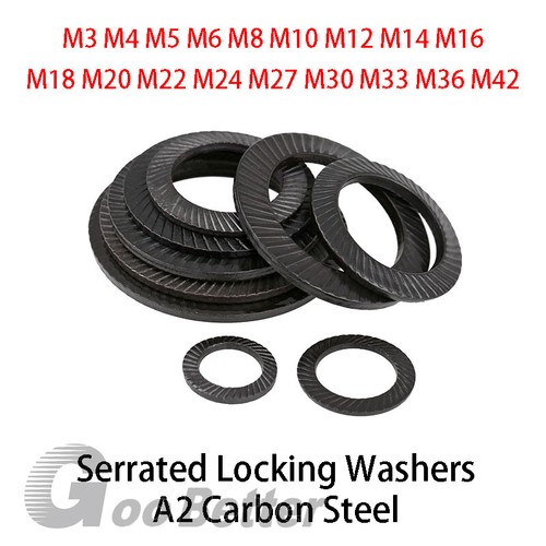 Serrated Safety Locking Washers M3M42 Carbon Steel Disc Spring Washer