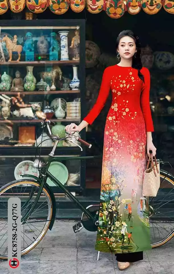 AO DAI Vietnam CUSTOM MADE, ao dai 3d,Vietnamese traditional long dress,  pants