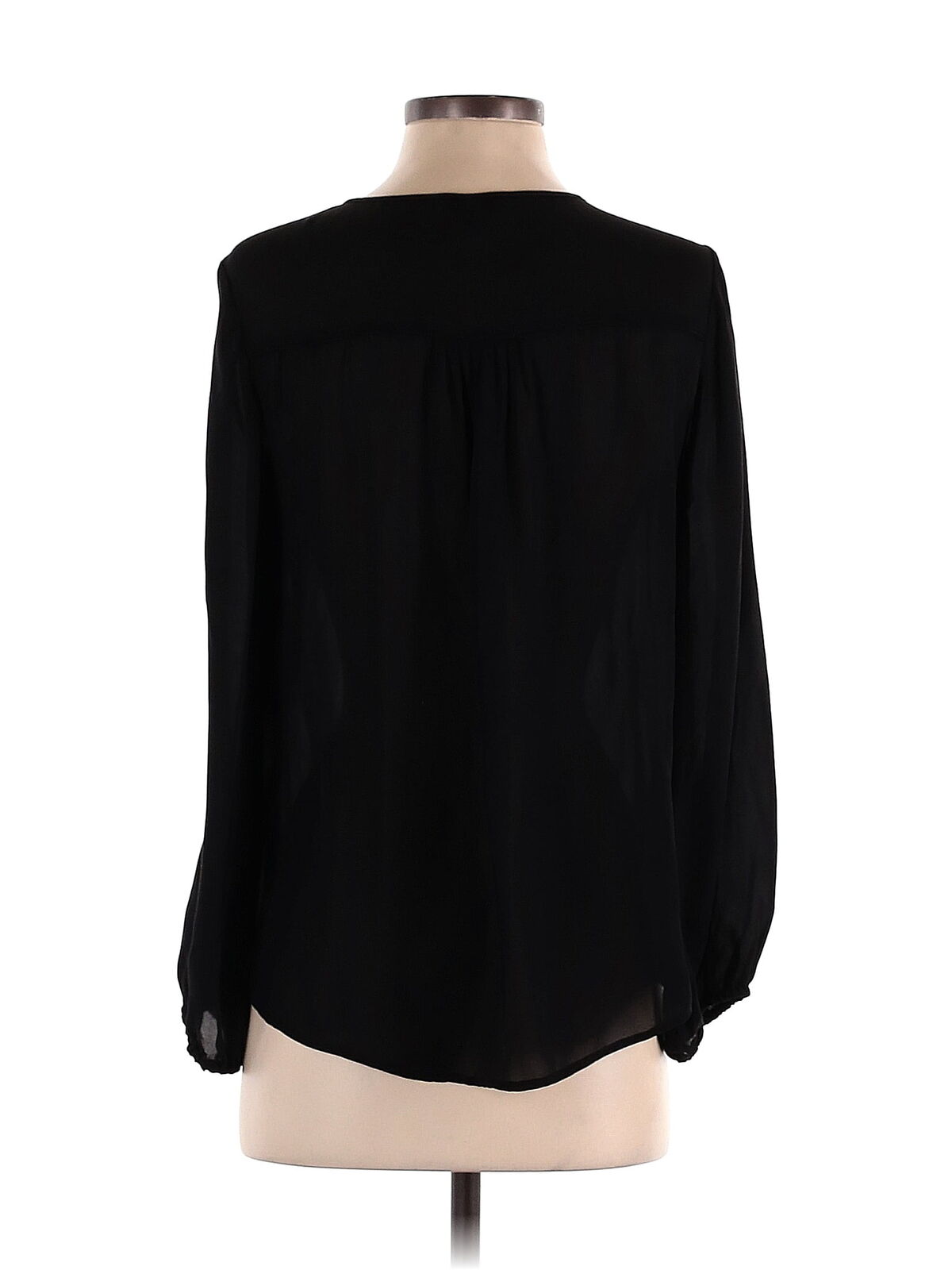 Joie Women Black Long Sleeve Silk Top XS - image 2