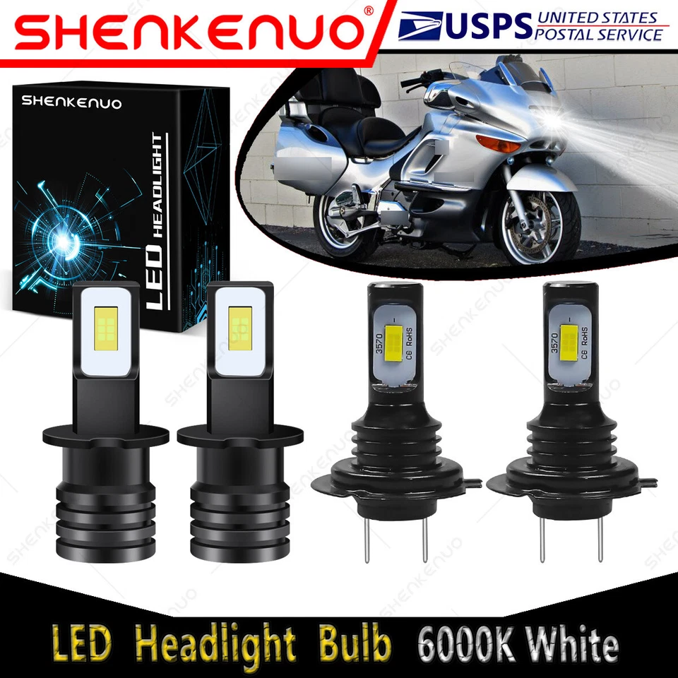 Para BMW K1200LT 1998-2003 - 4X H3+H7 LED Faros Bombilla Luz Alta Baja 6000K HKB Foto 2 de 4