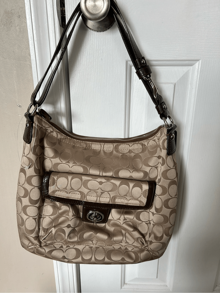 Coach brown canvas purse Penelope signature